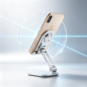Support de téléphone réglable et pliable pour bureau, idéal pour la charge et la visualisation - Product Image 2