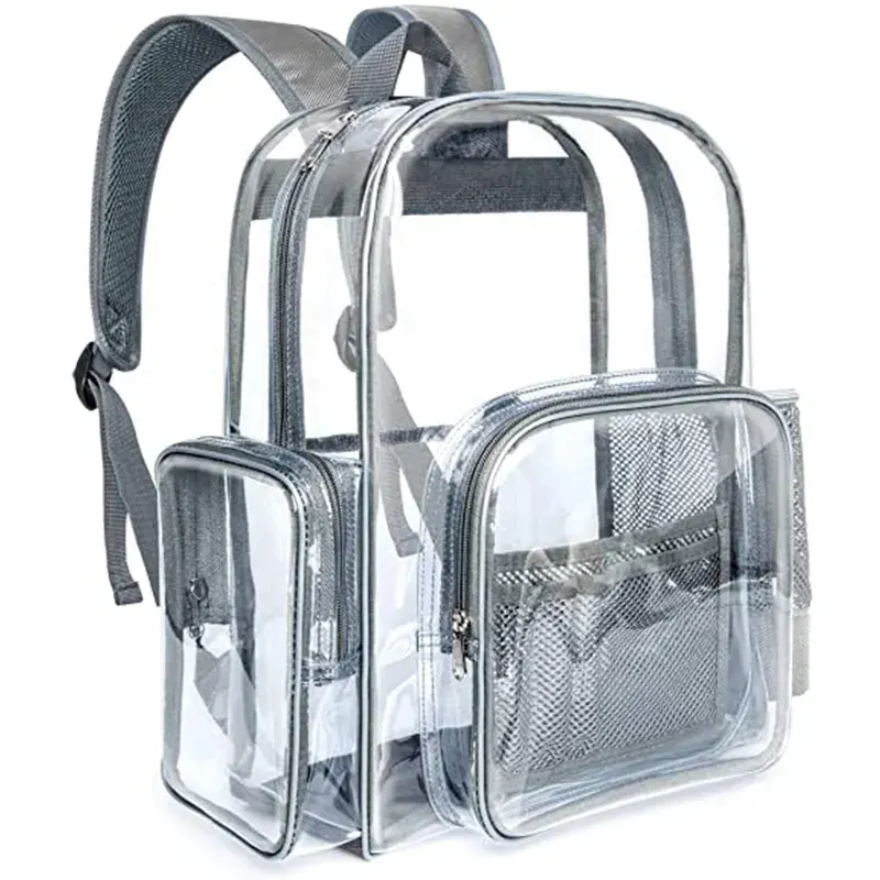 Оптовая продажа на заказ водонепроницаемый прозрачный ПВХ рюкзак женский прозрачный Рюкзак Прозрачный ПВХ рюкзак на молнии