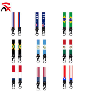 Llavero con Bandera <span class=keywords><strong>de</strong></span> Estados Unidos, Canadá, México, Brasil, Argentina, Croacia, <span class=keywords><strong>España</strong></span>, Correa <span class=keywords><strong>de</strong></span> Muñeca, Cordón, Anillo para Llaves, para Regalo - Product Image 1