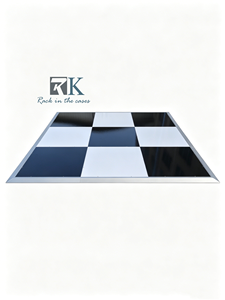 Hot sale Portable Dance Floor Party Wedding Event Flooring with White and Black Panel Aluminum <b>Edging</b> - Product Image 2