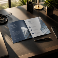 Brochure pliée personnalisée de haute qualité, taille personnalisée disponible, brochure imprimée sur mesure
