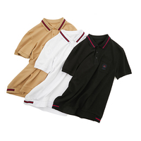 Polo de sport respirant Logo Chemises brodées à manches courtes pour hommes Polo en coton