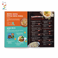 Cetak Buku Menu Restoran Hardcover Custom Mewah OEM, Full Color, untuk Makanan & Minuman, Bar, Cafe, Hotel, Fine Dining (Hanya Cetak)