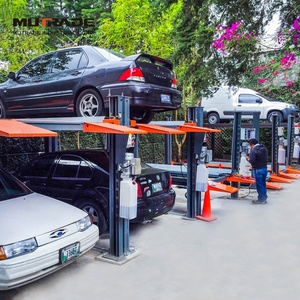 Verticale Eenvoudige 2 Niveaus Auto Opslag Lift Vier Post Auto Stacker Parking Lift Systeem - Product Image 4