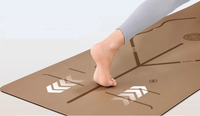 Tapis de yoga professionnel de qualité supérieure en coque de noix de coco, tapis de yoga imprimé, tapis de yoga en caoutchouc écologique, logo personnalisé