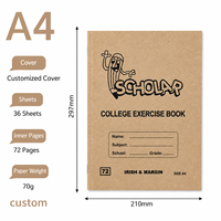 Cahier d'exercices scolaire africain personnalisé, agrafé, lignage Seyès, couverture cartonnée, fournisseur de cahiers d'écriture pour étudiants