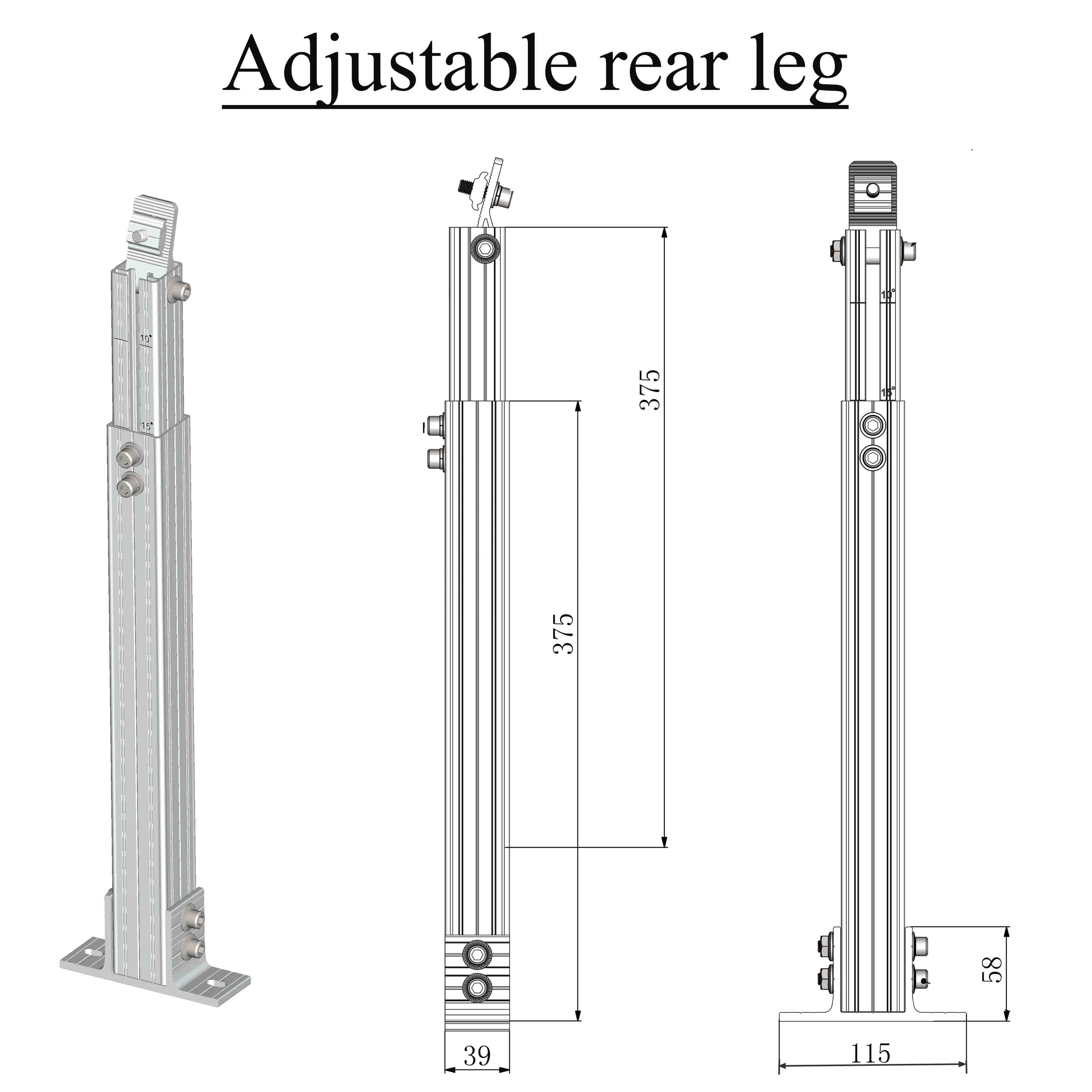 Manufacturer Adjustable Mounting Bracket Solar Panel Structure Solar Installation Accessories Solar Aluminum Brackets for Roof · image 4