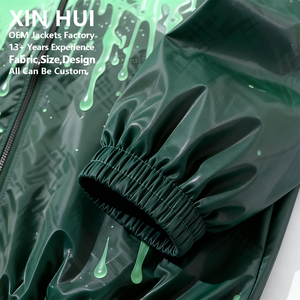 เสื้อแจ็คเก็ตวินด์เบรกเกอร์ผู้ชายแบบมีซิปเต็มตัว สไตล์ฮาราจูกุ สตรีทแวร์ ทรงโอเวอร์ไซส์ น้ำหนักเบา เหมาะสำหรับทุกเพศ - Product Image 2