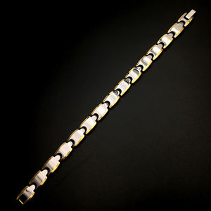 Bracelet de Thérapie Magnétique en Tungstène 2000gs Plaqué Or 18K Unisexe Bienfaits pour la Santé Personnalisé <span class=keywords><strong>Quantique</strong></span> Bio Gris/Noir - Product Image 6