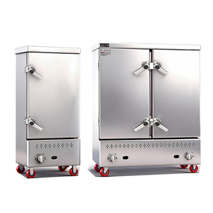Armoire de cuisson vapeur à riz professionnelle en acier inoxydable, grande capacité 24 plateaux, à gaz, la plus vendue pour la restauration - Product Image 1