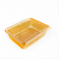 Boîte à brownies en PET avec couvercle, conteneur recyclable pour gâteaux et pâtisseries, qualité alimentaire, vente en gros, OEM personnalisé
