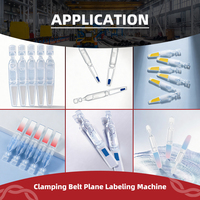 Machine d'étiquetage à bande de serrage S212 pour flacons à bande BFS, contrôle par écran tactile, matériau SUS304 pour diverses applications industrielles