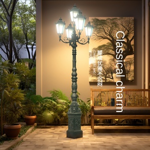 Lampadaire LED extérieur traditionnel super lumineux en alliage d'aluminium, étanche, blanc chaud 3500K, angle de faisceau de 20 degrés, montage mural - Product Image 3