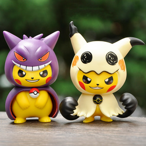 Figurine Q Version Pikachu <span class=keywords><strong>Cosplay</strong></span> Pokémon Anime Modèle Ghost Onix Dragonite Jouet Poupée Boîte Mystère - Product Image 2