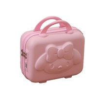 Mini chariot en plastique à la mode avec mot de passe valise boîte à cosmétiques et châssis d'embarquement pour dames et enfants pour cadeaux