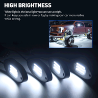 Kit d'éclairage LED RGB pour camion, bande lumineuse blanche pure personnalisée, rangée simple, 4/6/8/12 modules, lampe de roche pour voiture