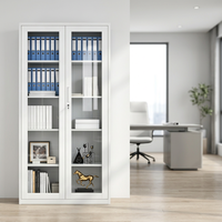 Armoire de classement métallique Zhenke 2026 à double porte battante en verre pour le rangement de documents et dossiers de bureau