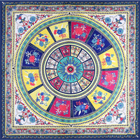 Écharpe en soie fine avec foulard en soie de marque au design traditionnel chinois