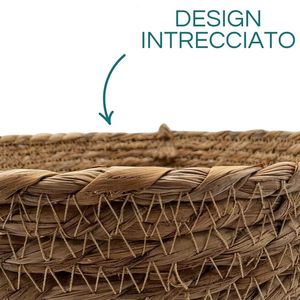 Cesto pensile in fibra naturale da 25 cm di diametro per piante da interno ed esterno - Product Image 4