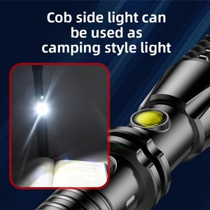 Torcia <span class=keywords><strong>LED</strong></span> d'emergenza <span class=keywords><strong>per</strong></span> esterni, mazza da difesa personale, batteria ricaricabile, distanza del fascio 100-200m, <span class=keywords><strong>per</strong></span> campeggio notturno - Product Image 3