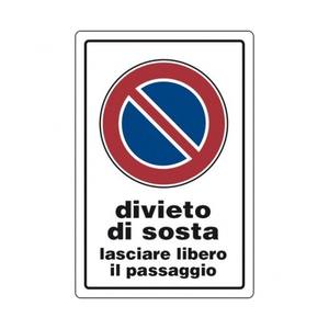 Letrero de 20x30 cm para herramienta de torneado Producto 'No Parking Leave Passage Free' - Product Image 1