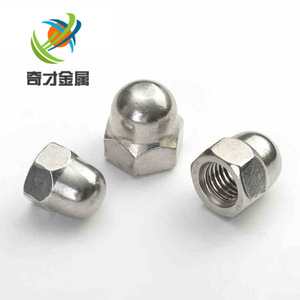 Écrous à tête sphérique hexagonale décoratifs en acier inoxydable 304 M3-M16, écrous à tête ronde intégrée DIN934 métriques Grade A2 70 - Product Image 1