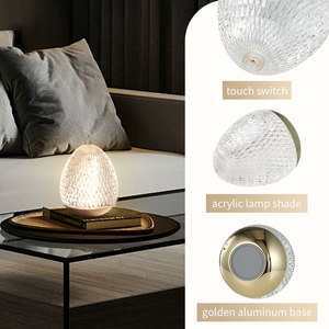 Đèn bàn <span class=keywords><strong>LED</strong></span> sang trọng có thể sạc lại với điều khiển cảm ứng, 3 mức độ điều chỉnh độ sáng, dùng cho nhà ở hoặc nhà hàng - Product Image 2