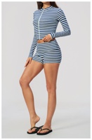 Nouvel arrivage YNSEA – Ensemble 2 pièces rayé pour femme, idéal yoga et fitness, haute élasticité, respirant, tenue de sport et de détente