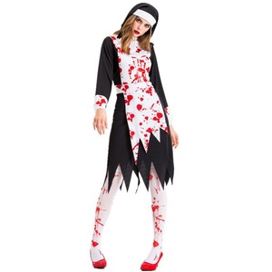 Costume de Nonne Sanglante d'Halloween, Tenue de Vampire ou de Zombie pour Adulte, Idéal pour Fêtes, Carnavals et Spectacles de Cosplay - Vente Flash - Product Image 2