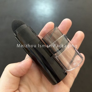 ISMAN Luxe 12g Stick de fond de teint rond noir avec pinceau doux, <span class=keywords><strong>tube</strong></span> de blush vide double embout, vente en gros, marque privée, emballage ABS - Product Image 5