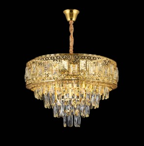 Moderno lusso rotondo lampadario a LED lampada a sospensione semplice stile oro con altezza regolabile per soggiorno o camera da letto - Product Image 1