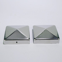 Capuchons de poteau de clôture ronds en acier inoxydable de haute qualité, personnalisés, forme carrée