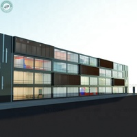 Centre commercial de conteneurs préfabriqués à 4 étages avec bureaux, centre commercial de la ville à louer