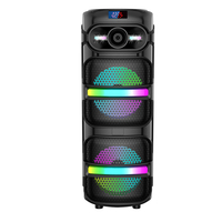 Nuevo Altavoz para Fiestas Dcolor ABS-8201 BT de 8 Pulgadas con LED RGB de 30W, Altavoz Recargable TWS con Micrófono Inalámbrico para Computadora