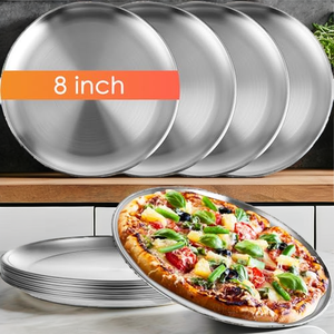 Bandeja para Pizza de Acero Inoxidable Premium para Hornear y Servir, para Restaurantes, Hoteles y Cocinas, Redonda, Duradera, de Grado Alimenticio - Product Image 2