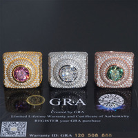 Nouveau Style 4 Carat Moissanite Stone Ring 925 Bijoux en argent pour femmes