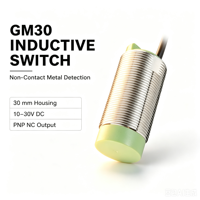 Capteur de proximité capacitif pour la détection de métaux et de non-métaux M30 15mm NPN NO IP67 Câble épais robuste 3 fils DC 10 à 30V
