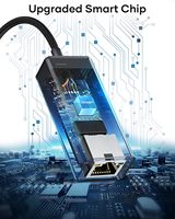 Adaptateur USB-C vers Ethernet SYONG, boîtier en aluminium, adaptateur USB-C vers RJ45 Lan pour Air, ordinateurs portables