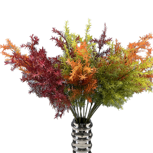 L-012 Plantes artificielles hautement réalistes : Fougères, Asperges, <span class=keywords><strong>Feuilles</strong></span> de Romarin – Lot de plusieurs pièces pour décoration murale intérieure et mariages - Product Image 1