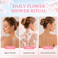 Nouveau Produit Gel Douche Parfumé aux Pétales de Fleur de Cerisier OEM Doux et Hydratant au Parfum Floral pour Tous Types de Peau