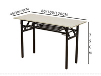Table pliante simple Directeur de formation Table de réunion carrée Bureau d'apprentissage portable extérieur pliable