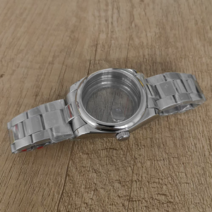 Mouvement NH35/36 Boîtier à bracelet en acier Verre saphir <span class=keywords><strong>mod</strong></span> Set Circle bezel Middle high light Silver Metal band with Magnifying glass - Product Image 6