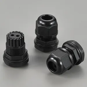 Waterproof Nylon Cable Gland WZUMER Rohs IP68 Waterproof PG M G NPT Thread Nylon PG11 Double Multi Hole 2 9 Holes Cable Gland For Solar Junction Box