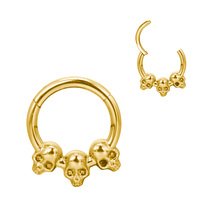 Anting-anting titanium GZN ASTM F136 untuk tulang rawan Daith, Conch, Rook, Tragus, perhiasan tindik tengkorak, clicker septum, dan cincin hidung.