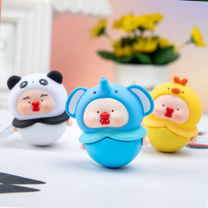 Yu Mo Craft Bobo Tumbler Cute Pet Resin Ornament Creative Figurine Desk <b>Decoration</b> Gift Set - Product Image 4