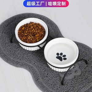 Comederos personalizados para mascotas con soportes para gatos y perros pequeños a medianos, forma redonda M01 - Product Image 5