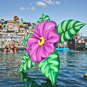 Piattaforme Gonfiabili Personalizzate per Piscina, Materassini Galleggianti a Forma di Fiore, Anelli da Nuoto in PVC, Amaca Acquatica Portatile - Product Image 6