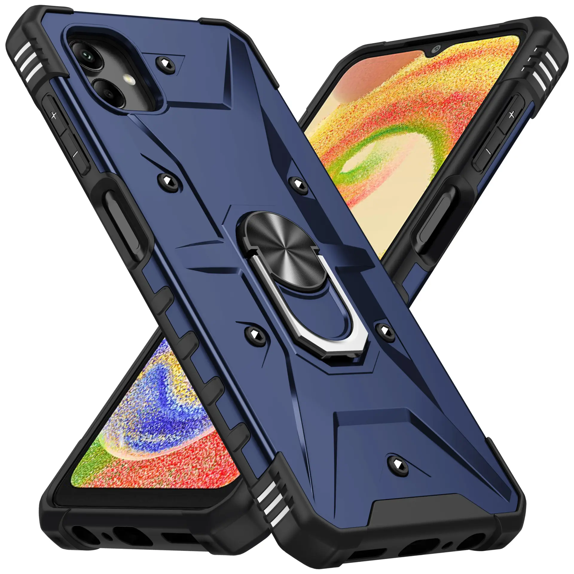 Hybrid Phone Case Smartphone Back Cover For Xiaomi Redmi 9A/9AT/9i 10A/9C NOTE 11/11S A1 With Finger Ring Holder