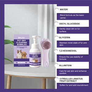 Shampooing Moussant <span class=keywords><strong>Sec</strong></span> Sans Eau <span class=keywords><strong>pour</strong></span> Animaux avec Brosse – Formule Douce Sans Rinçage <span class=keywords><strong>pour</strong></span> Chiens et Chats – Élimination des Odeurs et Soin du Pelage - Product Image 4