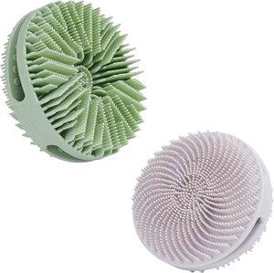 Double Sided Cyclone Design Silicone Shower Brush Soft Body Scrubber Exfoliating Massage <b>Bath</b> Brush for Deep Skin Cleansing - Product Image 6